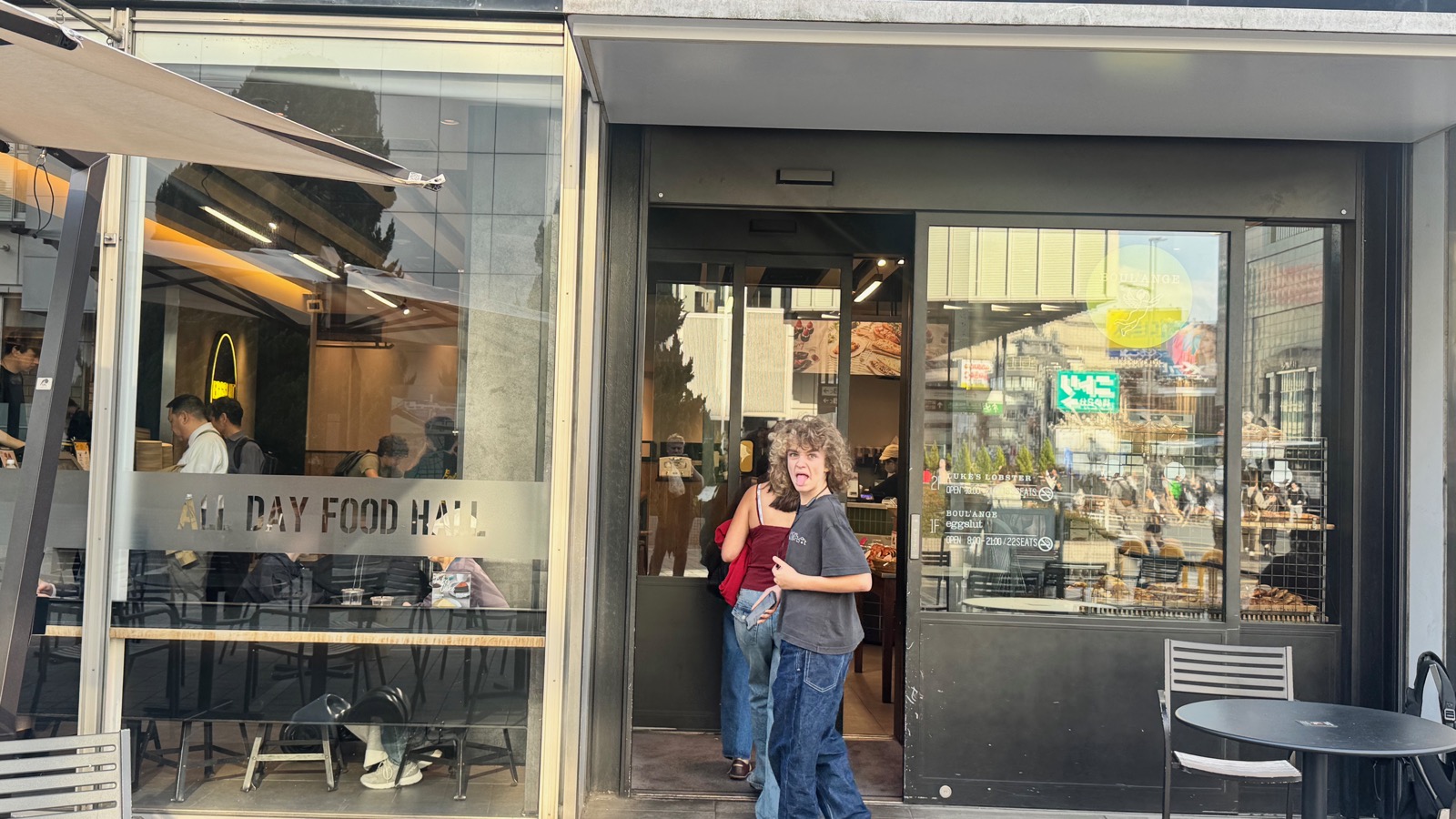 Luca and Seraphima back in Shinjuku &mdash; ALL DAY FOOD HALL on Southern Terrace